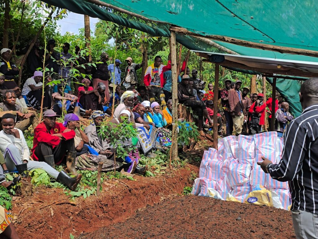 farmers at a training session in Muranga
